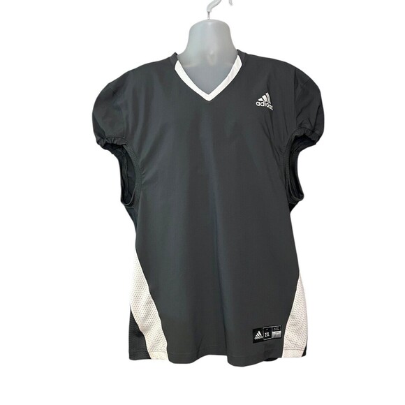 Adidas Men’s Size 2XL Woven Football Jersey GG7391 A1 Stock J Graphite White NEW - Picture 1 of 4